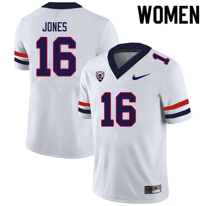 Women #16 AJ Jones Arizona Wildcats College Football Jerseys Sale-White - Click Image to Close